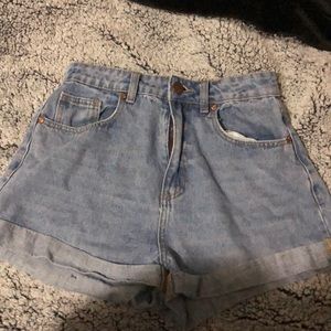 High flashback cotton shorts